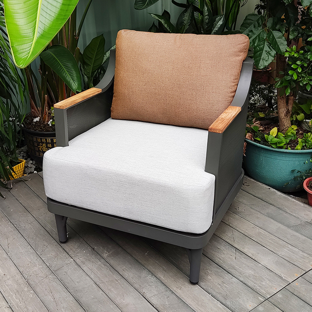 Canapé de patio en alliage d'aluminium personnalisé commercial