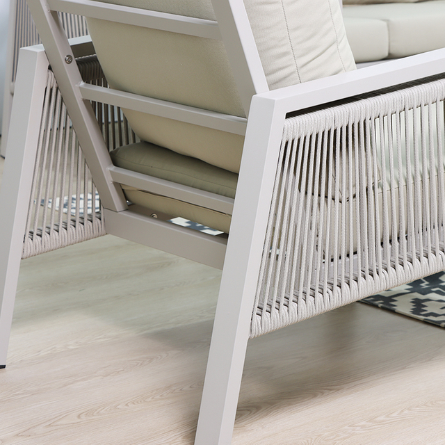 Canapé de jardin de loisirs en corde de luxe de haute qualité